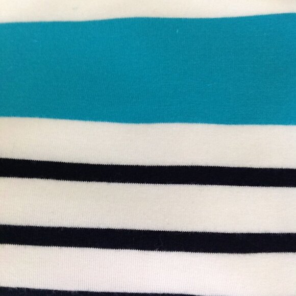 Chaps Long Sleeve Tee Pullover Striped Cotton Colorblock Women's Size Medium - Picture 4 of 4